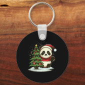 Porte-clés Panda Noël Santa Sur Panda de Noël (Recto)