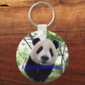 Porte-clés Panda porte - clé, J'AIME LES PANDAS ! (Recto)