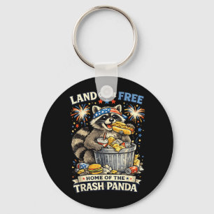 Porte-clés Panda Poubelle Patriotique Terre De La Liberté 4 J