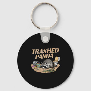 Porte-clés Panda Racoon Défoncé Drôle Devient Ivre Mème de Ra