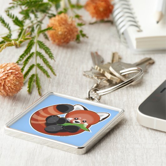 Porte-clés Panda rouge (Côté)