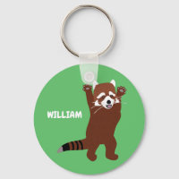 Panda rouge debout personnalisé vert personnalisé