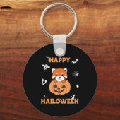 Porte-clés Panda Rouge En Pandas Cute Citrouille Joyeux Hallo (Recto)