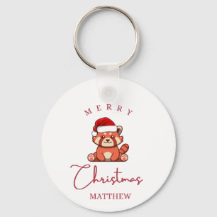 Porte-clés Panda rouge : Joyeux Noël Matthew