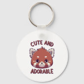 Porte-clés Panda rouge mignonne et adorable (Recto)