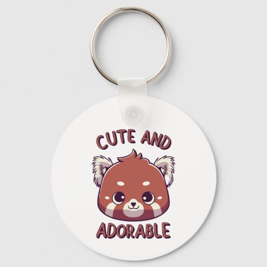 Porte-clés Panda rouge mignonne et adorable (Verso)