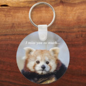 Porte-clés Panda Rouge Mignonne Vous Manque Tellement (Verso)