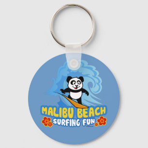 Porte-clés Panda surfant de plage de Malibu
