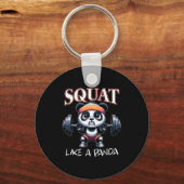 Porte-clés Panda Weightlifting Fitness Funny Gym Quote Squat  (Recto)