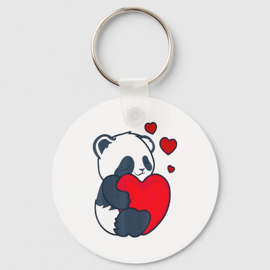 Porte-clés Panda Women Valentines Day Girlfriend Heart (Recto)