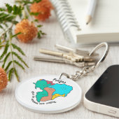 Porte-clés Pangea Continents Câlinant Multicolore (Devant droit)