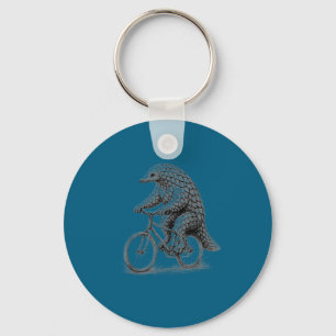 Porte-clés Pangolin à vélo drôle cyclisme animal vélo