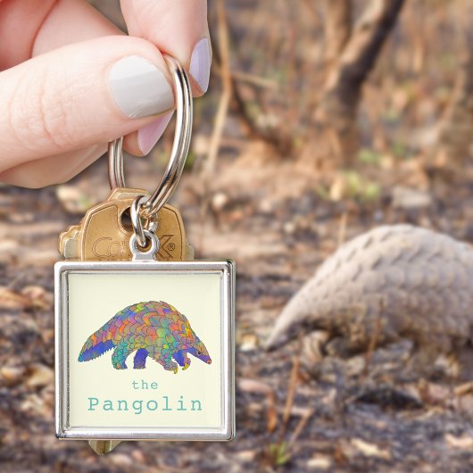 Porte-clés Pangolin Animal Art Coloré
