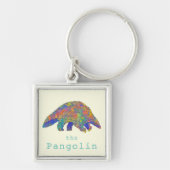 Porte-clés Pangolin Animal Art Coloré (Devant)