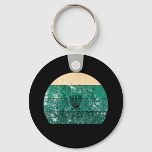 Porte-clés Panier de Disc Golf Rétro
