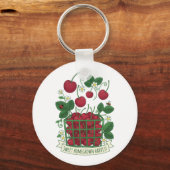 Porte-clés Panier de fruits de cerise Prunus doux (Recto)