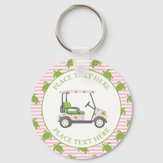 Porte-clés Panier de golf de Turtles Preppy (Recto)
