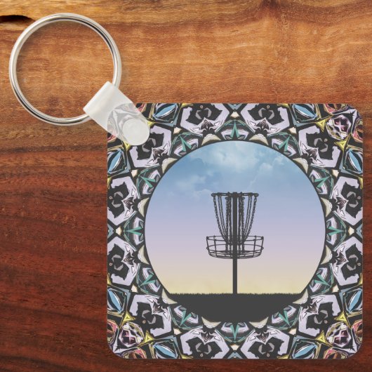 Porte-clés Panier de golf sur disque (Recto)