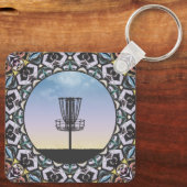 Porte-clés Panier de golf sur disque (Verso)