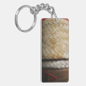Porte-clés Panier en bambou de riz d'Isan du Laotien (Devant gauche)