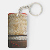 Porte-clés Panier en bambou de riz d'Isan du Laotien (Dos)