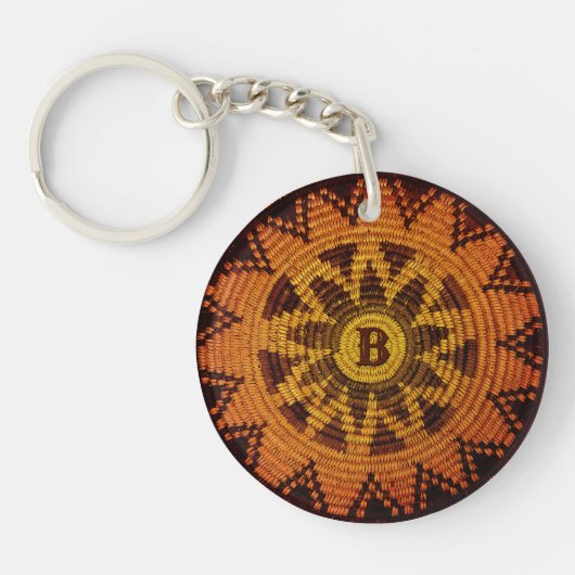 Porte-clés Panier indien Havasupai avec (ou sans) monogramme (Devant)