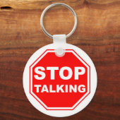 Porte-clés Panneau Arrêter de parler (Recto)