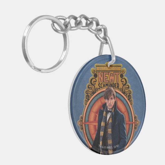 Porte-clés Panneau Art Nouveau NEWT SCAMANDER™ Walking (Devant gauche)