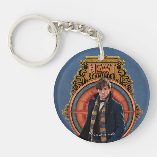 Porte-clés Panneau Art Nouveau NEWT SCAMANDER™ Walking (Devant)