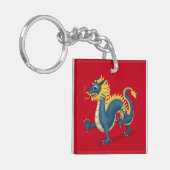 Porte-clés Panneau astrologie chinois Zodiac Dragon Cute (Devant gauche)