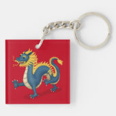 Porte-clés Panneau astrologie chinois Zodiac Dragon Cute (Dos)