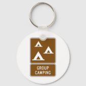 Porte-clés Panneau Camping de groupe (Recto)