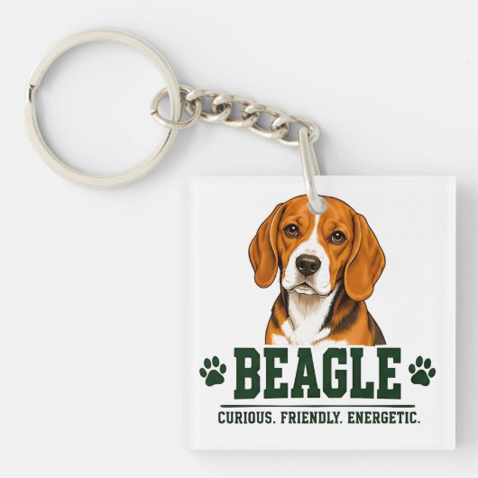 Porte-clés 🐾 Panneau d'amour de Beagle 🐾 (Devant)