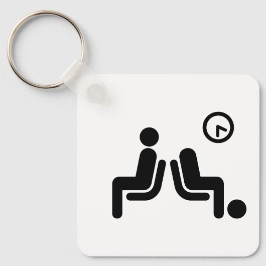 Porte-clés Panneau d'attente long (Recto)