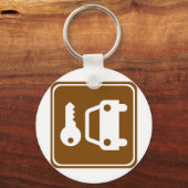 Porte-clés Panneau de location de voiture (Recto)