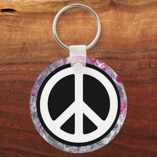 Porte-clés Panneau de paix (Recto)