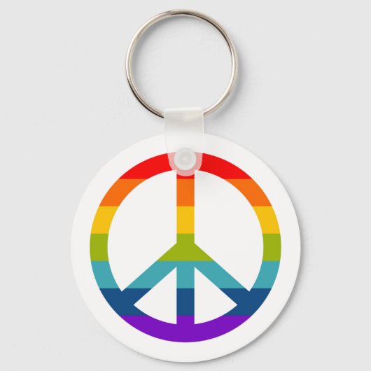 Porte-clés Panneau de paix Rainbow (Recto)