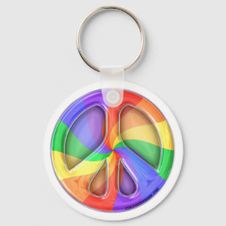 Porte-clés Panneau de paix Rainbow