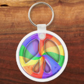Porte-clés Panneau de paix Rainbow (Recto)