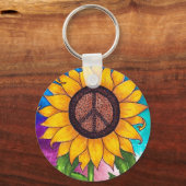 Porte-clés Panneau de Paix Sunflower # 2 (Recto)