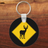 Porte-clés Panneau de route - Porte - clé de cerfs (Recto)
