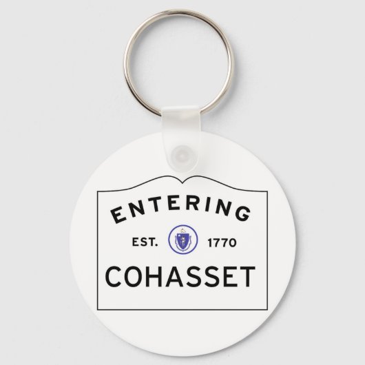 Porte-clés Panneau de rue COHASSET MASSACHUSETTS (Recto)
