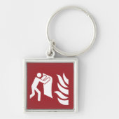 Porte-clés Panneau de sécurité de la couverture d'incendie (Devant)