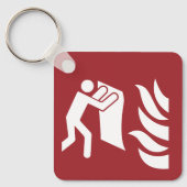 Porte-clés Panneau de sécurité de la couverture d'incendie (Recto)