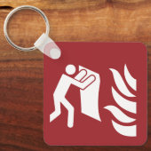 Porte-clés Panneau de sécurité de la couverture d'incendie (Recto)