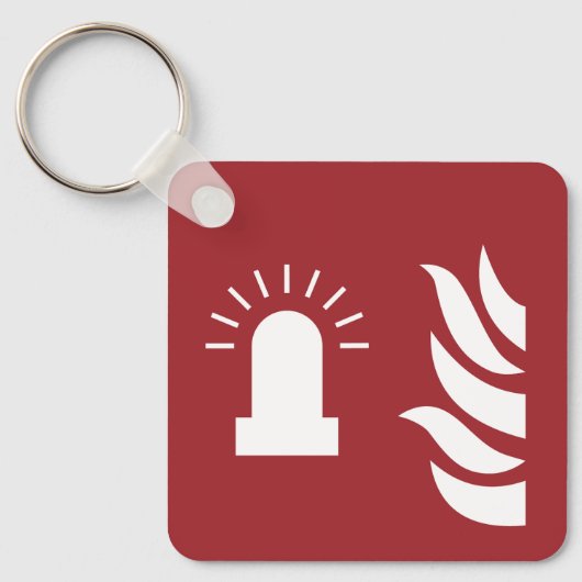 Porte-clés Panneau de sécurité de l'alarme incendie (Recto)