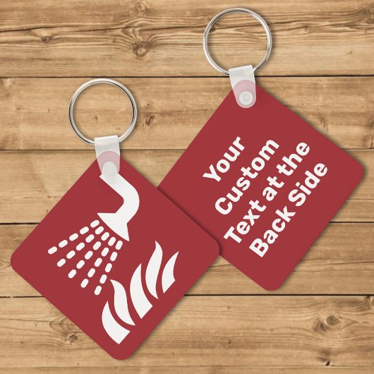 Porte-clés Panneau de sécurité de l'applicateur de brouillard