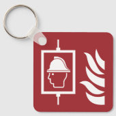 Porte-clés Panneau de sécurité de l'ascenseur des pompiers (Recto)