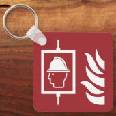 Porte-clés Panneau de sécurité de l'ascenseur des pompiers (Recto)