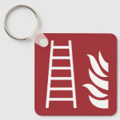 Porte-clés Panneau de sécurité de l'échelle d'incendie (Recto)